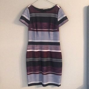 Adrianna Papell Purple Striped Dress